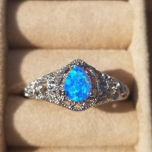 Blue Opal Ring